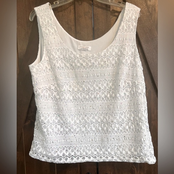 Dress barn. Sparkly stretch lace tank top. Size 16W - Picture 1 of 7